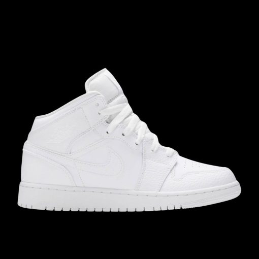 AIR JORDAN 1 MID TRIPLE WHITE