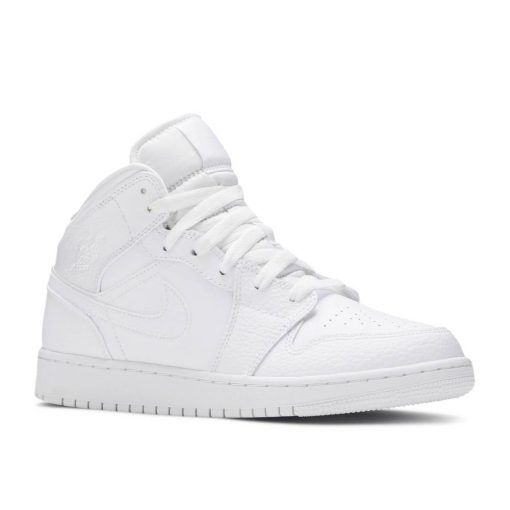 AIR JORDAN 1 MID TRIPLE WHITE