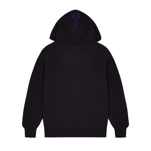 TRAPSTAR CHENILLE DECODED 20 HOODED TRACKSUIT BLACK BLUE