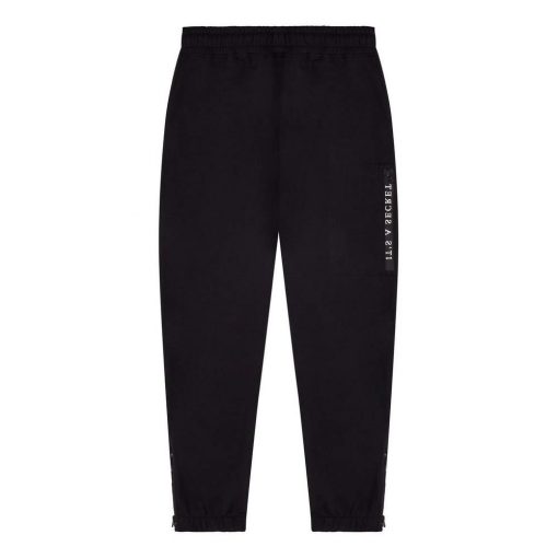 TRAPSTAR CHENILLE DECODED 20 HOODED TRACKSUIT BLACK BLUE