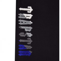 TRAPSTAR CHENILLE DECODED 20 HOODED TRACKSUIT BLACK BLUE