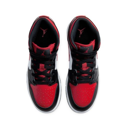 AIR JORDAN 1 MID BLACK FIRE RED