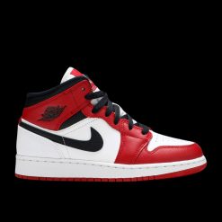 AIR JORDAN 1 MID CHICAGO WHITE HEEL