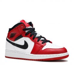 AIR JORDAN 1 MID CHICAGO WHITE HEEL