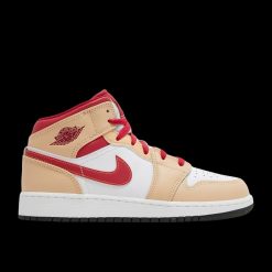 AIR JORDAN 1 MID LIGHT CURRY CARDINAL