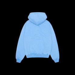 BROKEN PLANET BASICS HOODIE WASHED LIGHT BLUE