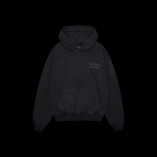 BROKEN PLANET BASICS HOODIE WASHED MIDNIGHT BLACK