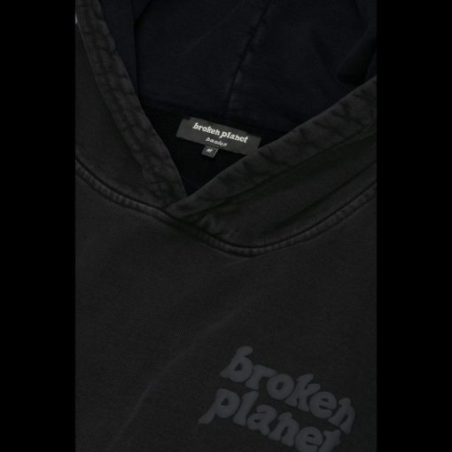 BROKEN PLANET BASICS HOODIE WASHED MIDNIGHT BLACK