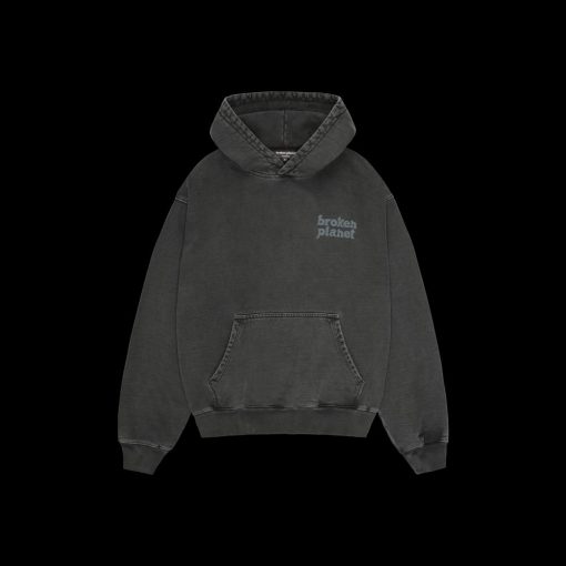 BROKEN PLANET BASICS HOODIE WASHED SOOT BLACK