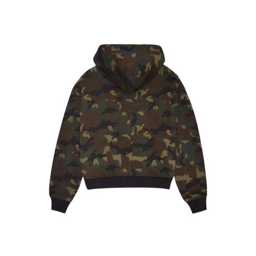 BROKEN PLANET CAMO GREEN ZIP UP HOODIE