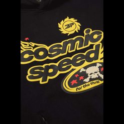 BROKEN PLANET COSMIC SPEED MIDNIGHT BLACK YELLOW HOODIE