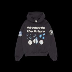 BROKEN PLANET ESCAPE TO THE FUTURE SOOT BLACK HOODIE