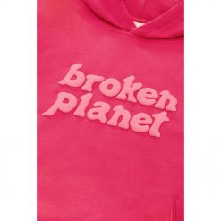 BROKEN PLANET FUCHSIA PINK MONOCHROME HOODIE