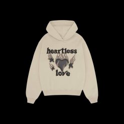 BROKEN PLANET HEARTLESS LOVE BONE WHITE HOODIE