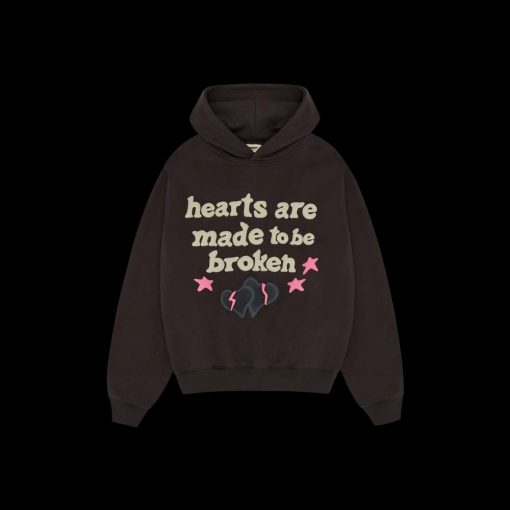 BROKEN PLANET HEARTS ARE MADE TO BE BROKEN SOOT BLACK HOODIE