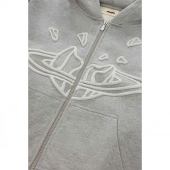 BROKEN PLANET HEATHER GREY ZIP UP HOODIE