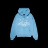 BROKEN PLANET LIGHT BLUE ZIP UP HOODIE