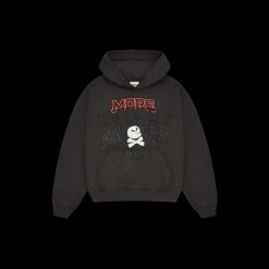 BROKEN PLANET MORE DARKNESS SOOT BLACK HOODIE