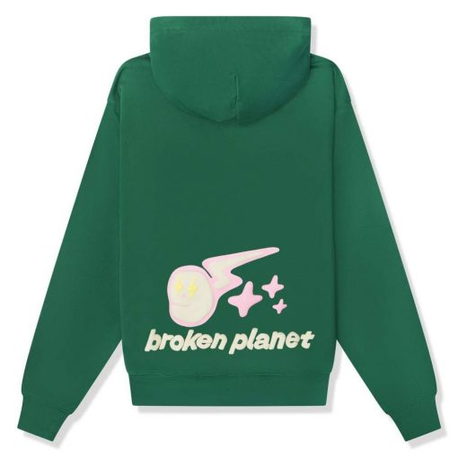 BROKEN PLANET SPEED OF LIGHT MALACHITE GREEN HOODIE