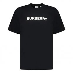 Burberry Harriston Logo Print TShirt Black