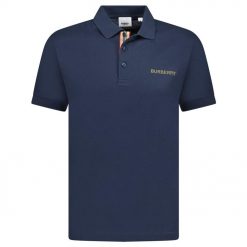 Burberry Hartford Embroidery Logo Check Polo Navy