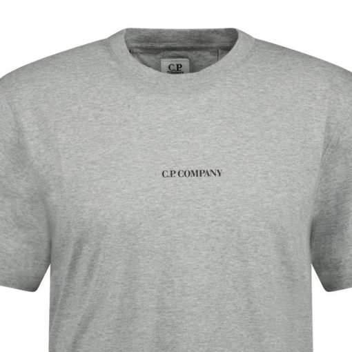 CP Company Logo Print TShirt Grey