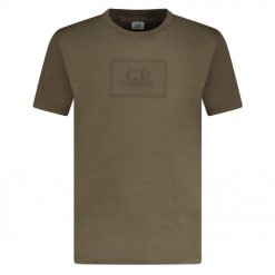 CP Company Stitch Print TShirt Khaki