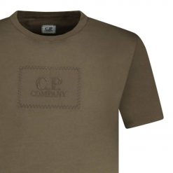 CP Company Stitch Print TShirt Khaki