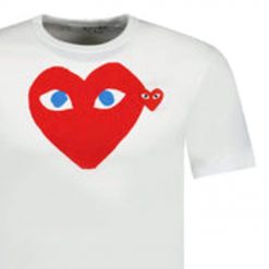 Comme Des Garcons Big Red Heart Print TShirt White