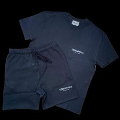 FEAR OF GOD ESSENTIALS BLACK CORE COLLECTION SHORT SET