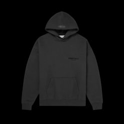 FEAR OF GOD ESSENTIALS BLACK STRETCH LIMO HOODIE SS22