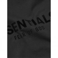 FEAR OF GOD ESSENTIALS BLACK STRETCH LIMO HOODIE SS22