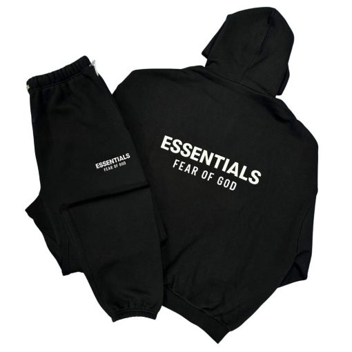 FEAR OF GOD ESSENTIALS BLACK TRACKSUIT FW24