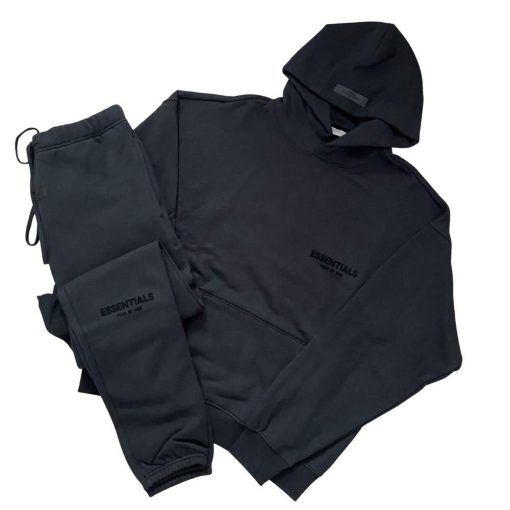 FEAR OF GOD ESSENTIALS BLACK TRACKSUIT SS22