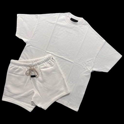 FEAR OF GOD ESSENTIALS CLOUD DANCER SHORT SET FW23