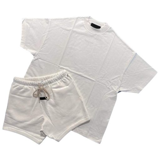 FEAR OF GOD ESSENTIALS CLOUD DANCER SHORT SET FW23