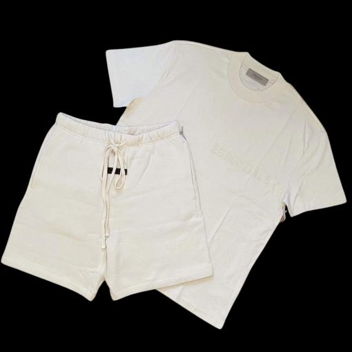 FEAR OF GOD ESSENTIALS CREAM EGG SHELL SHORT SET FW22