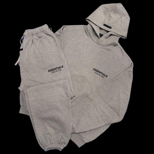 FEAR OF GOD ESSENTIALS DARK HEATHER GREY TRACKSUIT FW24