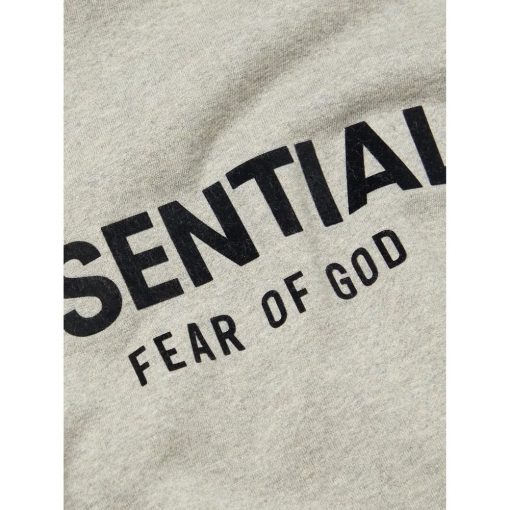 FEAR OF GOD ESSENTIALS DARK HEATHER OATMEAL HOODIE SS22