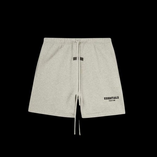 FEAR OF GOD ESSENTIALS DARK HEATHER OATMEAL SHORTS SS22