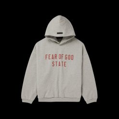 FEAR OF GOD ESSENTIALS DARK HEATHER STATE HOODIE