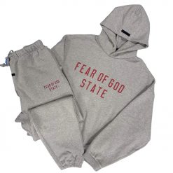 FEAR OF GOD ESSENTIALS DARK HEATHER STATE TRACKSUIT