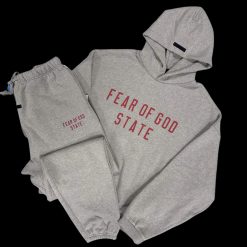 FEAR OF GOD ESSENTIALS DARK HEATHER STATE TRACKSUIT