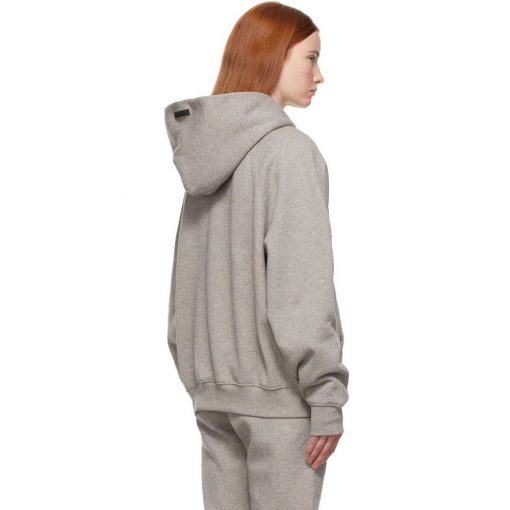 FEAR OF GOD ESSENTIALS HEATHER OATMEAL CORE COLLECTION HOODIE