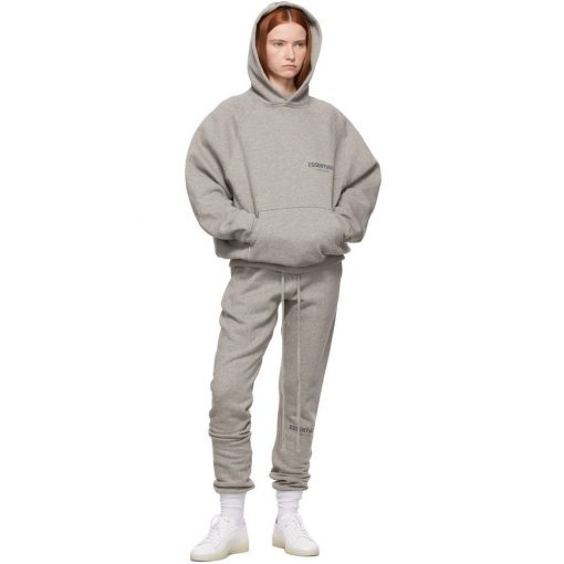 FEAR OF GOD ESSENTIALS HEATHER OATMEAL CORE COLLECTION HOODIE