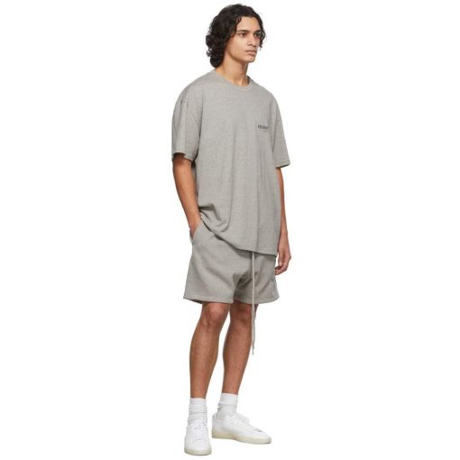 FEAR OF GOD ESSENTIALS HEATHER OATMEAL CORE COLLECTION SHORT SET