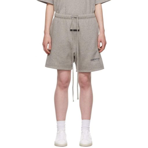 FEAR OF GOD ESSENTIALS HEATHER OATMEAL CORE COLLECTION SHORTS