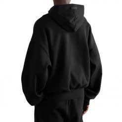 FEAR OF GOD ESSENTIALS JET BLACK ARCH LOGO HOODIE SS23