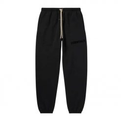 FEAR OF GOD ESSENTIALS JET BLACK ARCH LOGO TRACKSUIT SS23