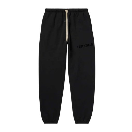 FEAR OF GOD ESSENTIALS JET BLACK ARCH LOGO TRACKSUIT SS23